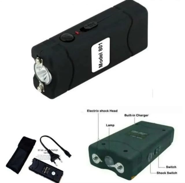 Self Defence Electric Shock And LED Flashlight With Extra Carry Bag
