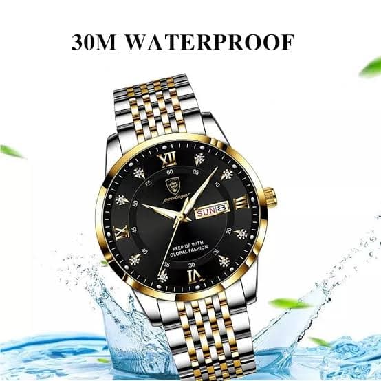 POEDAGAR 836 Men Watch Fashion Luxury Stainless Stain Business Quartz Watches